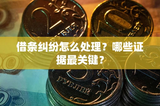 武汉借条纠纷怎么处理？哪些证据最关键？