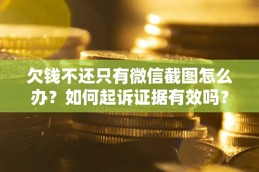 武汉欠钱不还只有微信截图怎么办？如何起诉证据有效吗？