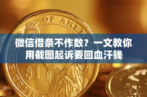 武汉微信借条不作数？一文教你用截图起诉要回血汗钱