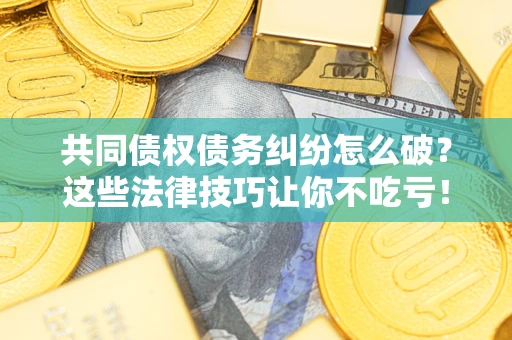 武汉共同债权债务纠纷怎么破？这些法律技巧让你不吃亏！