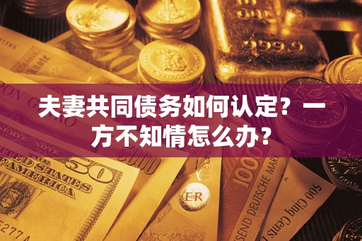 武汉夫妻共同债务如何认定？一方不知情怎么办？