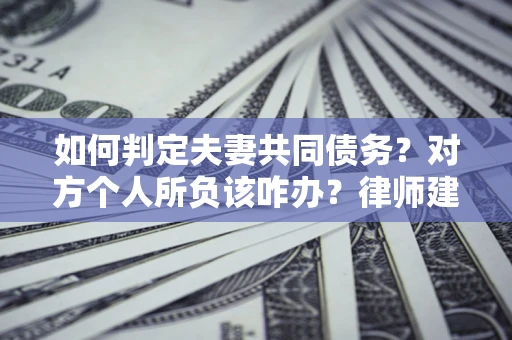 武汉如何判定夫妻共同债务？对方个人所负该咋办？律师建议