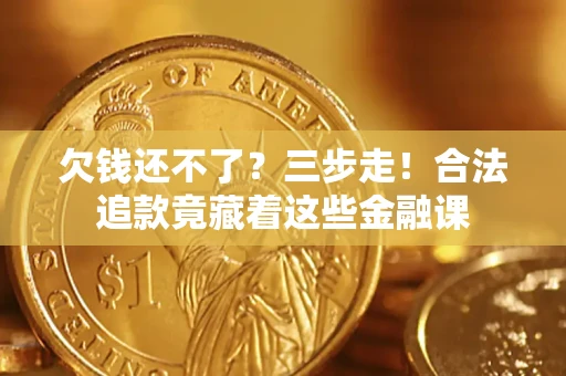 武汉欠钱还不了？三步走！合法追款竟藏着这些金融课