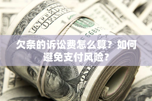 武汉欠条的诉讼费怎么算？如何避免支付风险？