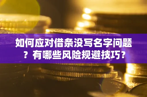 武汉如何应对借条没写名字问题？有哪些风险规避技巧？